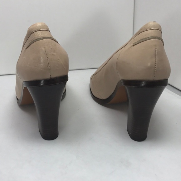 ROBERT CLERGERIE Peep Toe Heel Soft Pink Leather - Picture 4 of 6